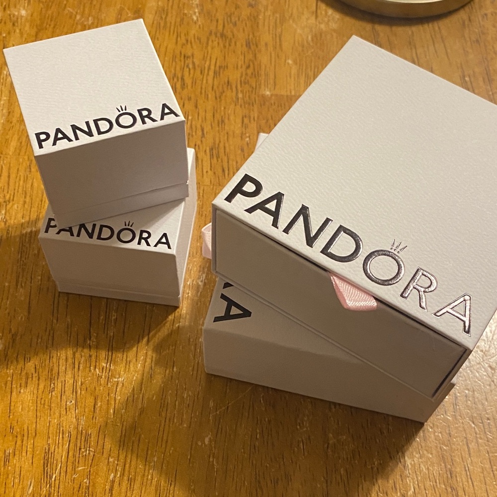 Pandora lot of four jewelry gift boxes
